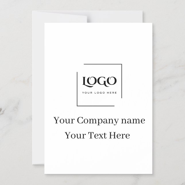 Elegant custom your logo template magnetic invitation (Front)