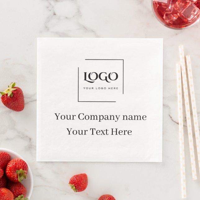 Elegant custom your logo template napkin (Insitu)