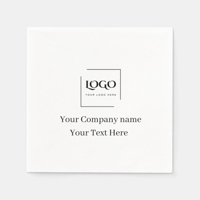 Elegant custom your logo template napkin (Front)