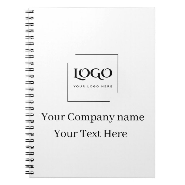 Elegant custom your logo template notebook (Front)
