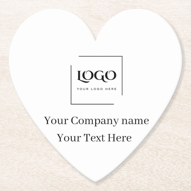 Elegant custom your logo template paper coaster (Front)