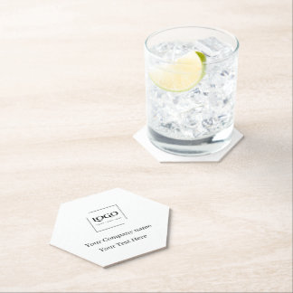Elegant custom your logo template paper coaster