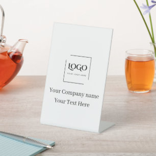 Elegant custom your logo template pedestal sign