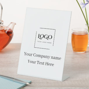 Elegant custom your logo template pedestal sign
