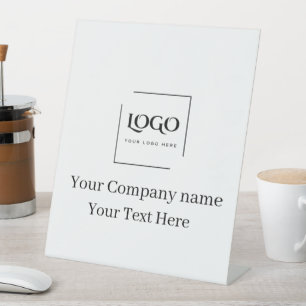 Elegant custom your logo template pedestal sign