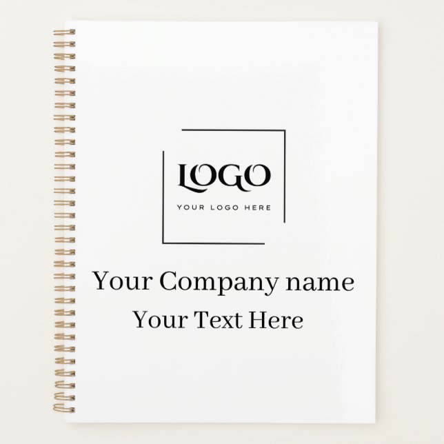 Elegant custom your logo template planner (Front)