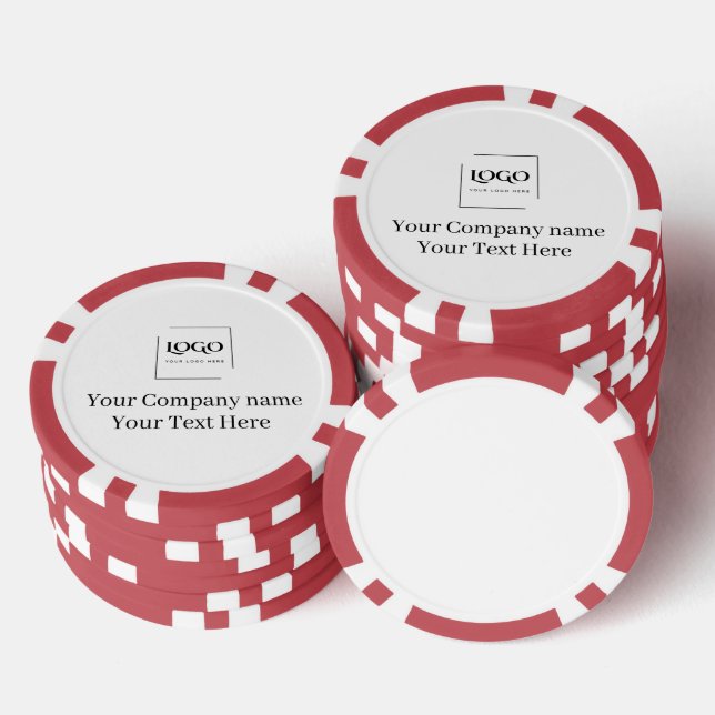 Elegant custom your logo template poker chips (Stack)