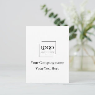 Elegant custom your logo template postcard