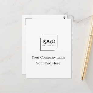 Elegant custom your logo template postcard