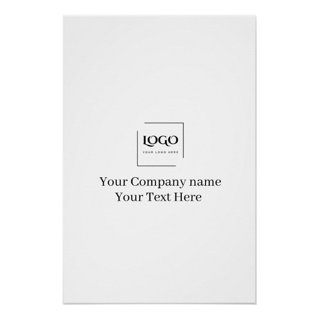 Elegant custom your logo template poster (Front)