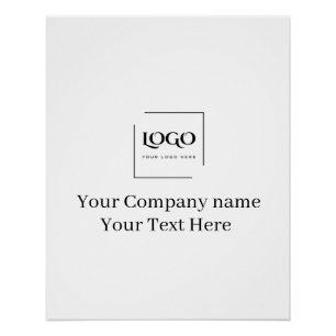 Elegant custom your logo template poster