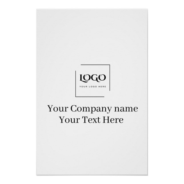 Elegant custom your logo template poster (Front)