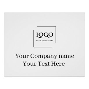 Elegant custom your logo template poster