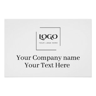 Elegant custom your logo template poster