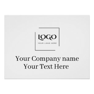 Elegant custom your logo template poster