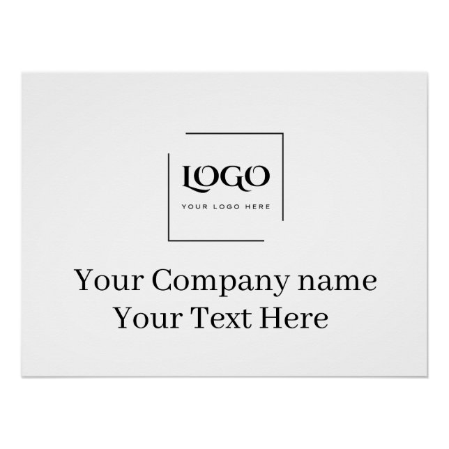 Elegant custom your logo template poster (Front)