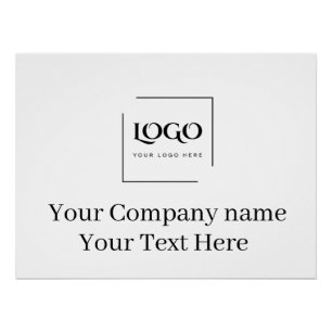 Elegant custom your logo template poster