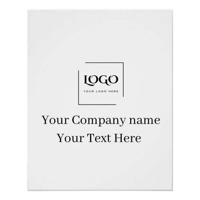 Elegant custom your logo template poster (Front)