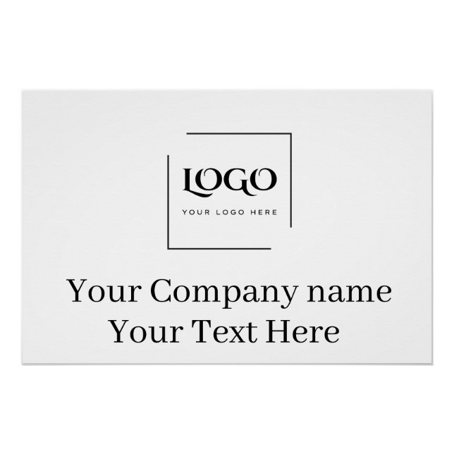 Elegant custom your logo template poster (Front)