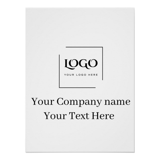 Elegant custom your logo template poster (Front)