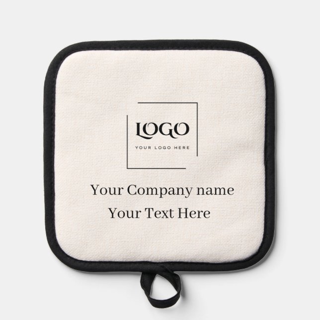 Elegant custom your logo template pot holder (Front)