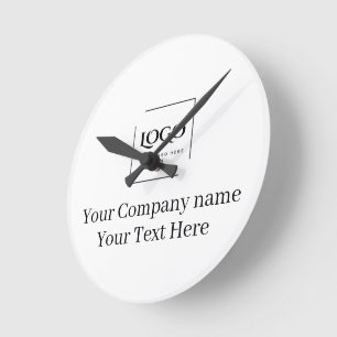 Elegant custom your logo template round clock