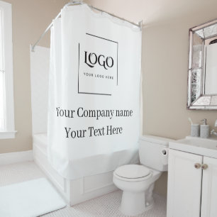 Elegant custom your logo template shower curtain