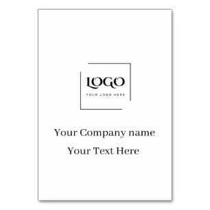Elegant custom your logo template table number