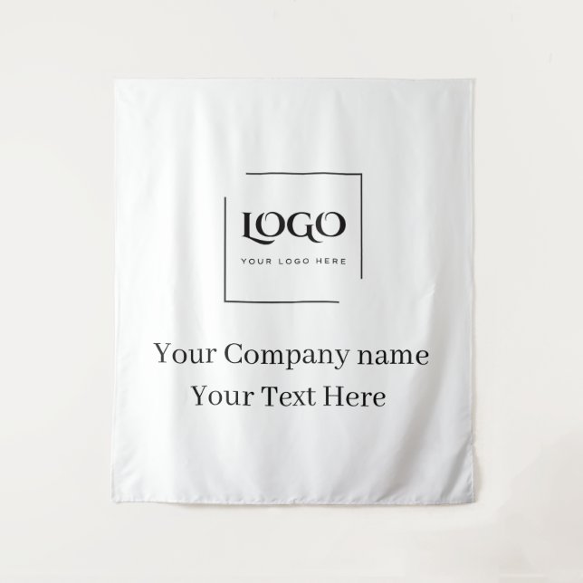 Elegant custom your logo template tapestry (Front)