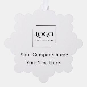 Elegant custom your logo template tree decoration card