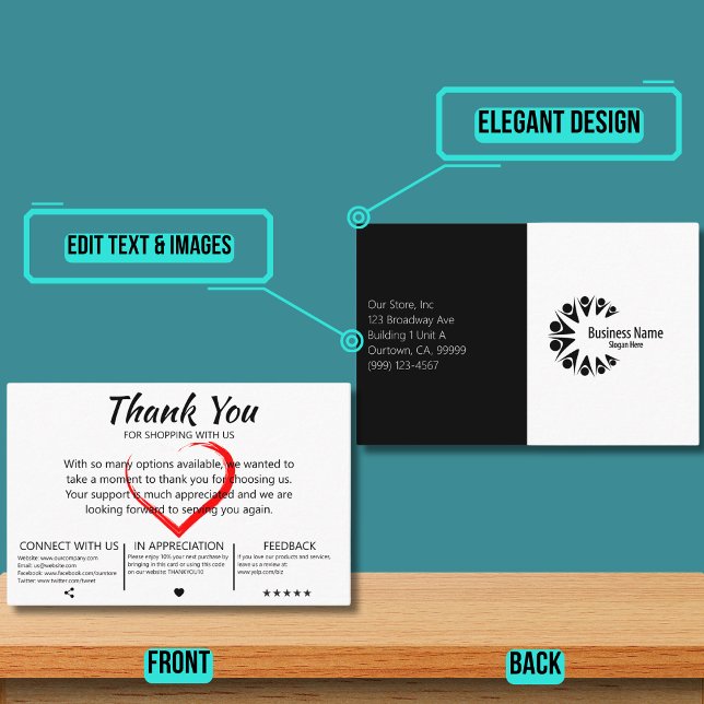 Elegant Customer Thank You Business Card (Please enjoy our design and see the others in the collection.)