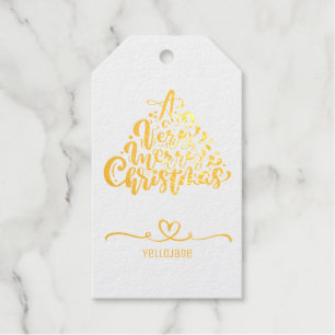 Elegant Customisable Christmas Seasons Greetings F Gift Tags
