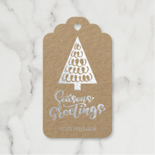 Elegant Customisable Christmas Seasons Greetings F Gift Tags