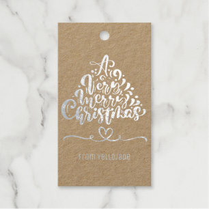 Elegant Customisable Christmas Seasons Greetings F Gift Tags