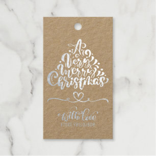 Elegant Customisable Christmas Seasons Greetings Gift Tags