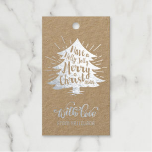 Elegant Customisable Christmas Seasons Greetings Gift Tags