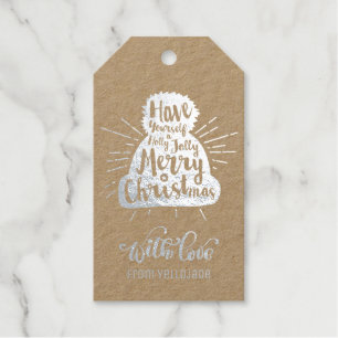 Elegant Customisable Christmas Seasons Greetings Gift Tags