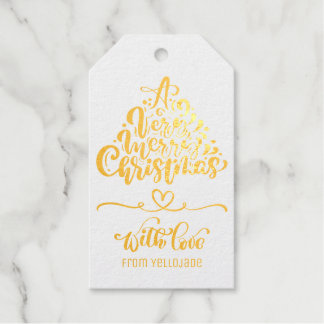 Elegant Customisable Christmas Seasons Greetings Gift Tags