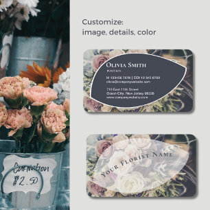 Elegant Customisable Florist Business Card