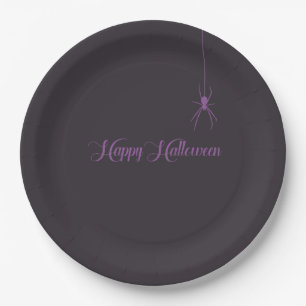 Elegant Customisable Happy Halloween Paper Plate