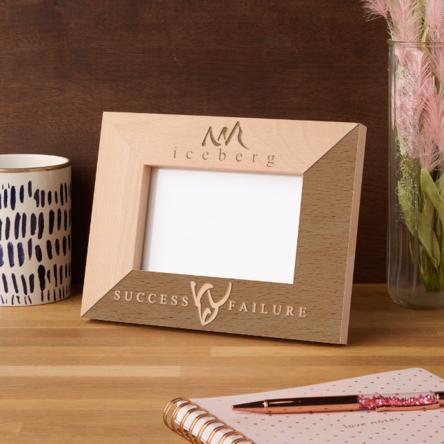 Elegant Customisable Iceberg Artwork Etched Frames (Left)