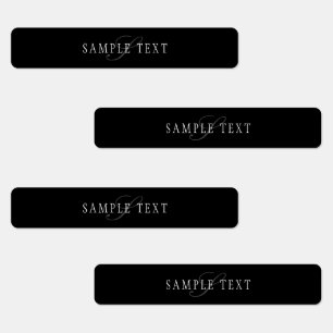 Elegant Customisable Monogram Black Grey White