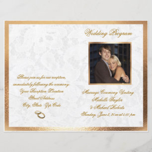 Elegant Customisable Photo Wedding Program