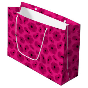 elegant customisable poppy flower large gift bag