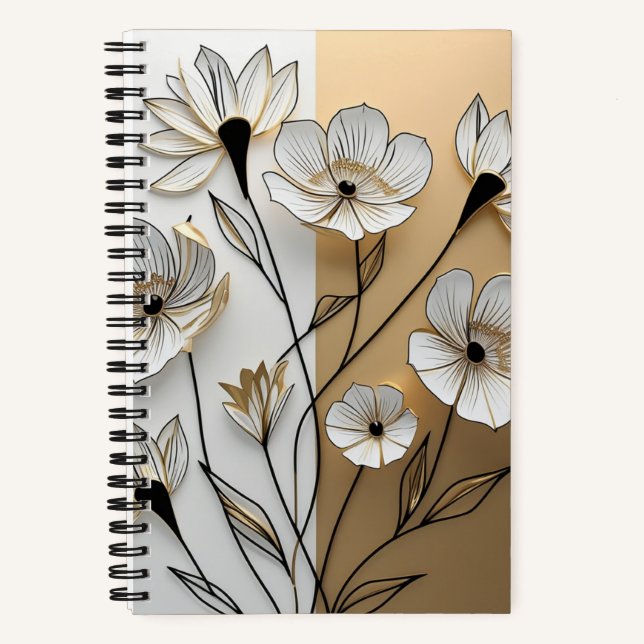Elegant Customisable Ruled Notebook (Front)
