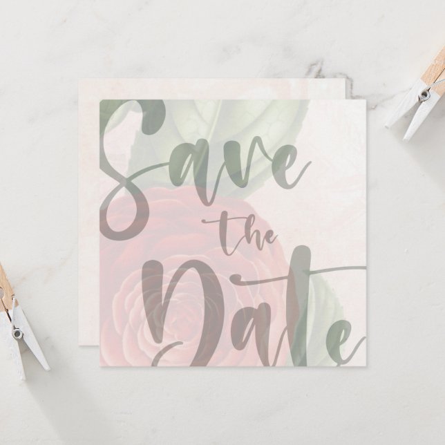 Elegant Customisable Save the Date Template (Front/Back In Situ)