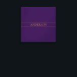 Elegant Customisable Text | Gold & Deep Purple Canvas Print<br><div class="desc">Elegant customisable lettering,  edit design as you like!</div>