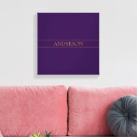 Elegant Customisable Text | Gold & Deep Purple