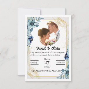 Elegant Customisable Wedding Invitation Editable