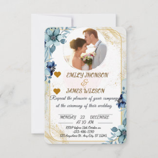 Elegant Customisable Wedding Invitation,  Invitation